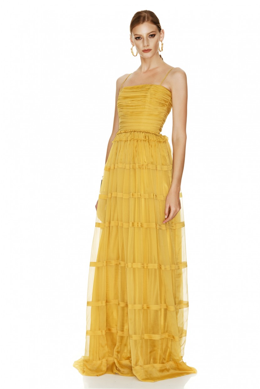silk and chiffon gown styles