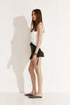 White Cotton Draped Top - SS25