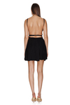 Backless Black Viscose Mini Dress