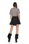 Black Wool Mini Skirt