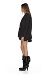 Black Wool Mini Skirt