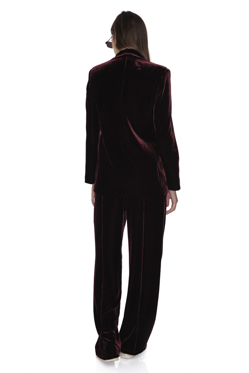 Burgundy Velvet Blazer PNK Casual