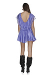 Backless Lavender Silk Mini Dress