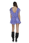 Backless Lavender Silk Mini Dress