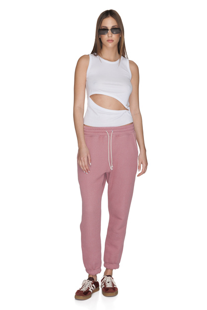 Rose Cotton Track Pants