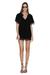Oversized Black Dress With Chantilly Lace Insertions