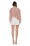 Off-White Cotton With Falds Shorts