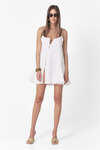 White Linen Button-Down Dress