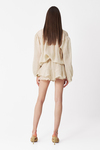 Beige Linen Shorts