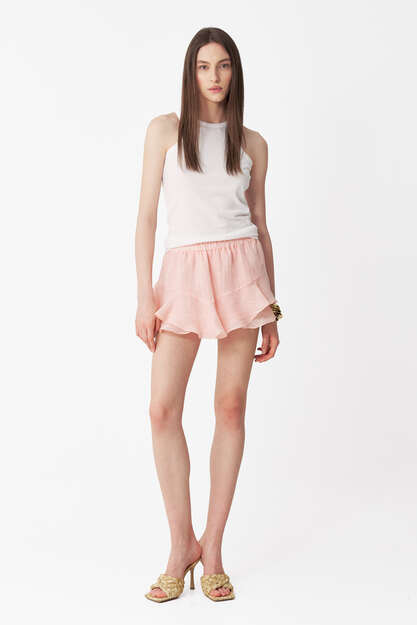 Light Rose Linen Shorts