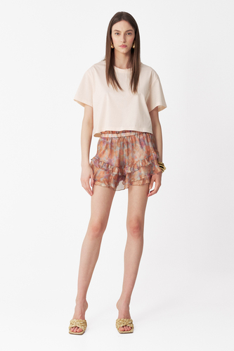 Rose Cotton Cropped T-shirt - PNK Casual