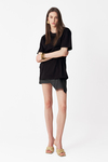 Black Cotton Oversized T-shirt