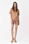 Brown Cotton Oversized T-shirt