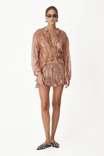 Oversized Multicolor Printed Silk Blouse - SS24 - PNK Casual