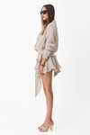 Beige Linen Shirt With Pockets