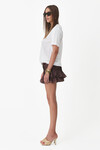 Cotton Brown Pleated Shorts