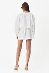 White Linen Oversized Mini Dress