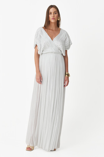 Metallic Silk Tulle Maxi Dress - PNK Casual