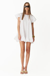 Backless Oversized White Mini Dress