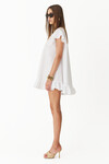 Backless Oversized White Mini Dress