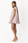 Backless Oversized Light-Pink Mini Dress