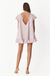 Backless Oversized Light-Pink Mini Dress