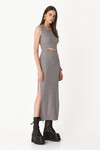 Grey Cutout Maxi Dress