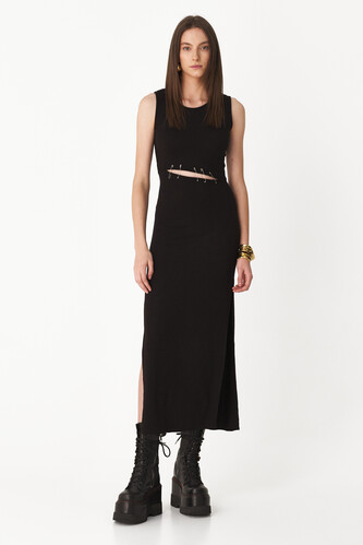 Black Cutout Maxi Dress - PNK Casual