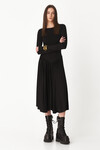 Backless Black Midi Dress