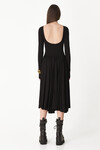 Backless Black Midi Dress