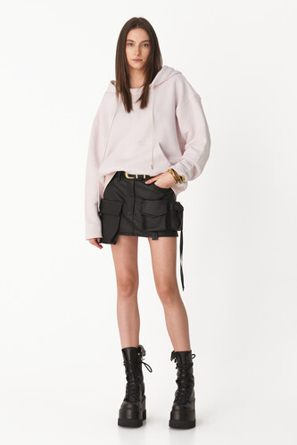 Rose Hand-Distressed Oversized Sweatshirt - NEW 24 - PNK Casual