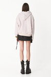 Rose Hand-Distressed Oversized Sweatshirt