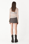 Grey Wool Mini Skirt