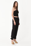 Black Cotton Track Pants