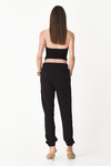 Black Cotton Track Pants