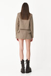 Beige Wool Mini Skirt
