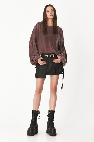 Black Leather Mini Skirt - SS24 - PNK Casual