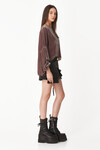Black Leather Mini Skirt - SS24