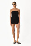 Wrap-Effect Black Mini Dress - SS24