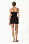 Wrap-Effect Black Mini Dress