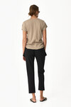 Kaki Rib Hand-Distressed T-shirt