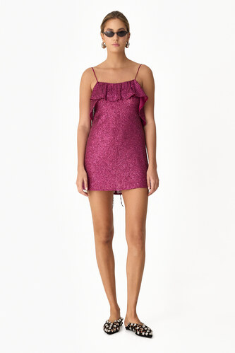 Backless Sequin Ciclamen Mini Dress - SS24 - PNK Casual