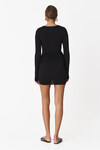 Black Mini Dress With Ruffled Details - SS24