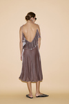Mauve Backless Velvet Midi Dress - SS24
