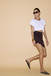Dark Burgundy Mini Skirt With Ruffled Details - SS24