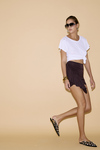 Dark Burgundy Mini Skirt With Ruffled Details