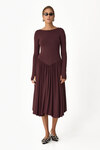 Backless Dark Burgundy Midi Dress - SS24