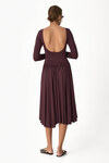 Backless Dark Burgundy Midi Dress - SS24