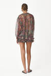 Oversized Floral-Green Printed Silk Blouse - SS24