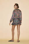 Oversized Floral-Green Printed Silk Blouse - SS24